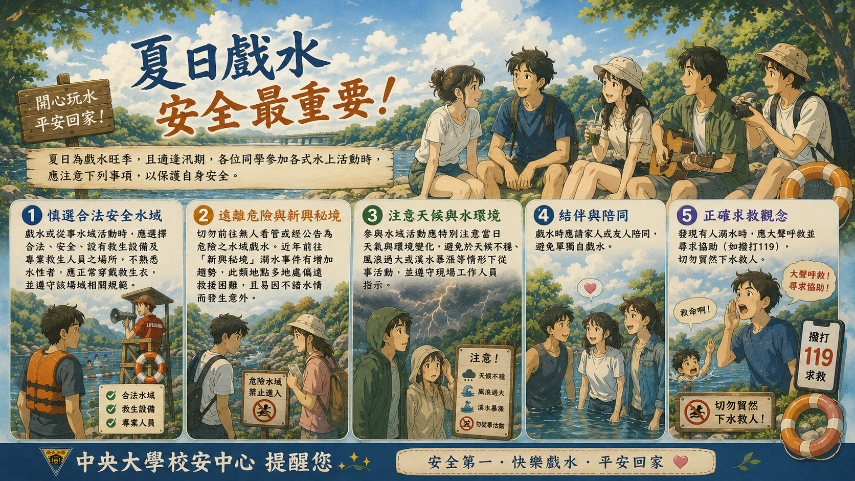 夏日戲水注意事項