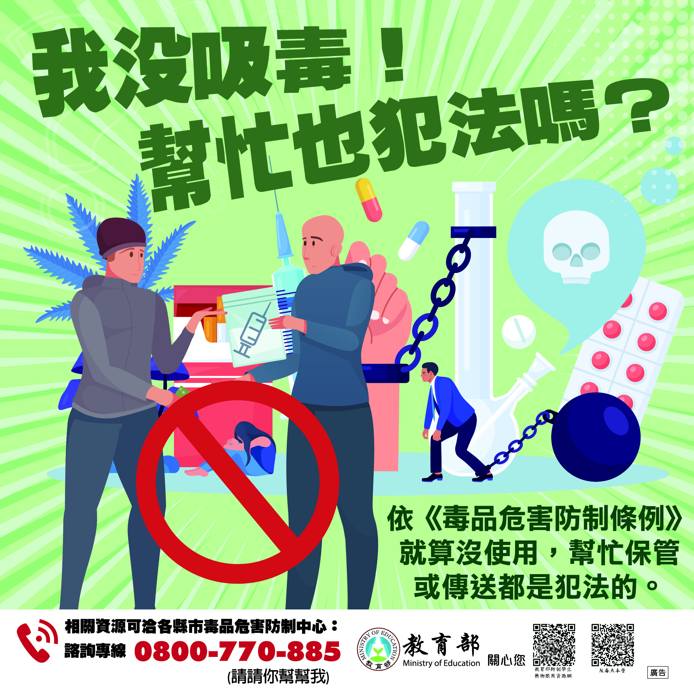 我沒吸毒 幫忙也犯法嗎